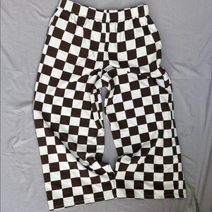 Ascot and Hart Checkered Brown and White Pants